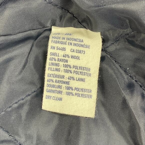 🔥American Eagle Wool Blend Plaided Red Blue Military Style Peacoat Jacket Sz M - Picture 11 of 16